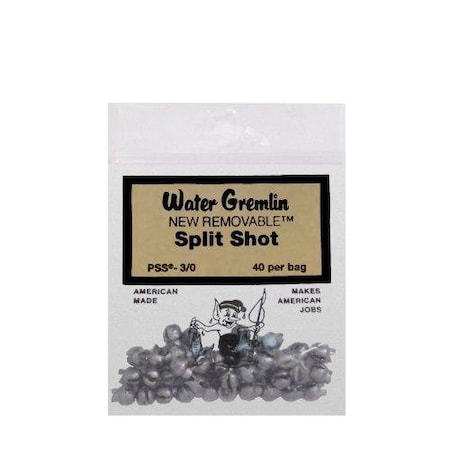 Water Gremlin Removable Split Shot 40Pc PSS-3/0